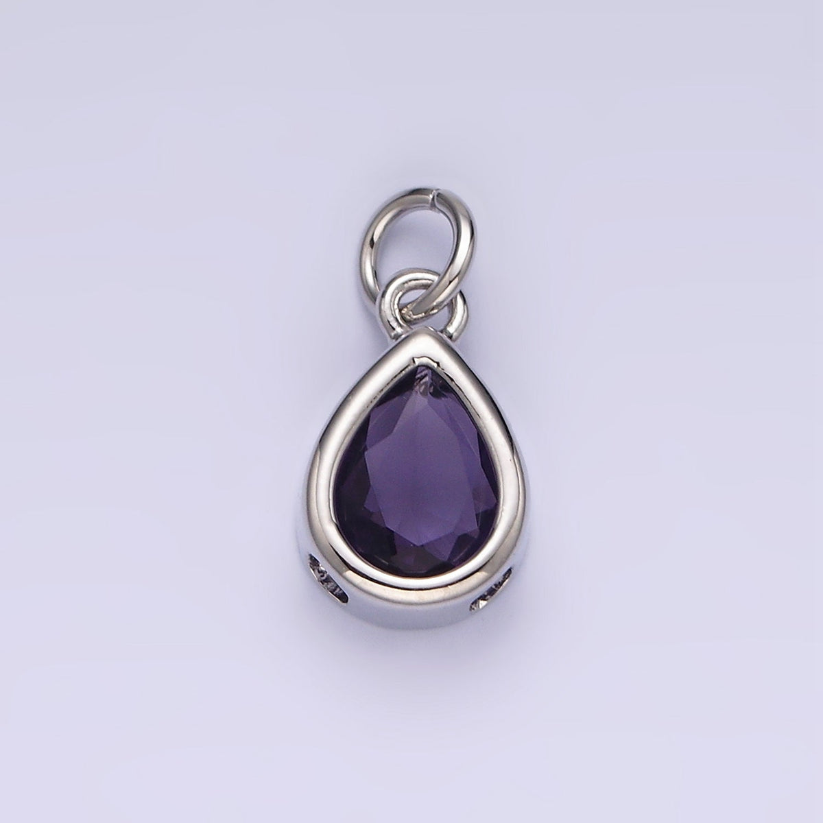 24K Gold Filled 15mm CZ Teardrop Bezel Charm in Gold &amp; Silver | N1625 - N1647