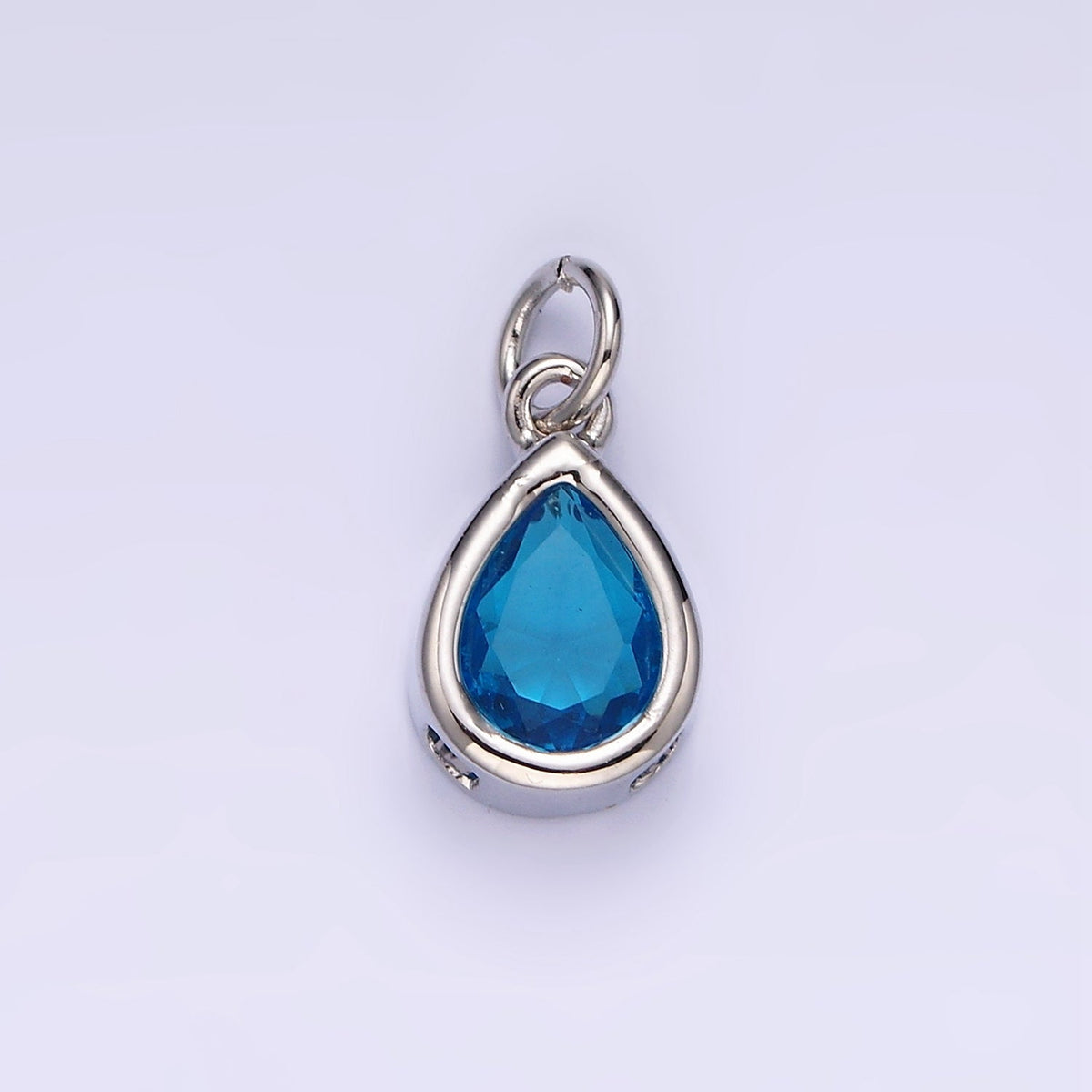 24K Gold Filled 15mm CZ Teardrop Bezel Charm in Gold &amp; Silver | N1625 - N1647