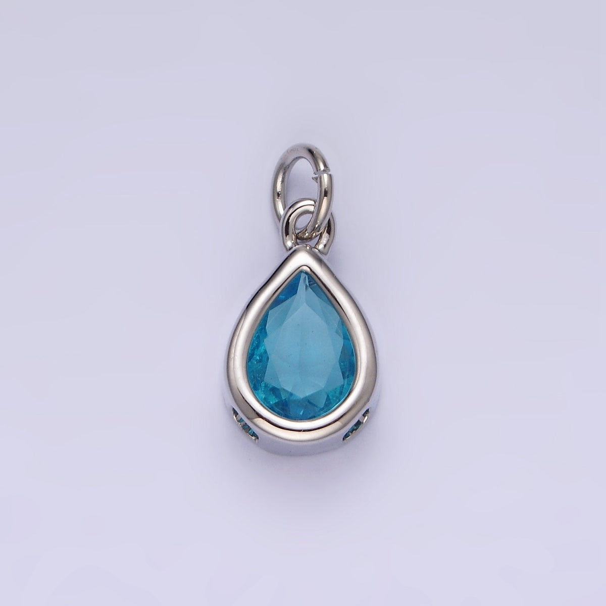 24K Gold Filled 15mm CZ Teardrop Bezel Charm in Gold &amp; Silver | N1625 - N1647