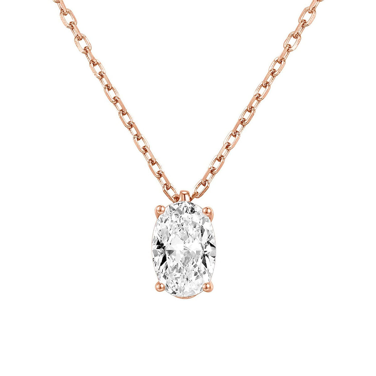 Single Zircon Pendant Necklace
