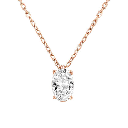 Single Zircon Pendant Necklace