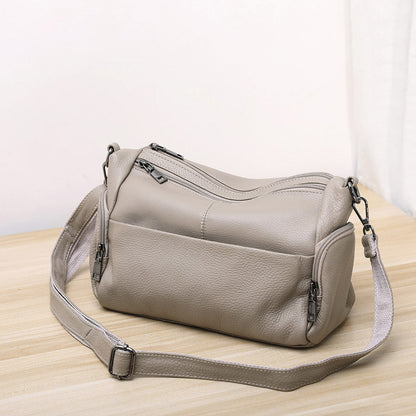 Elegant Genuine Leather Shoulder Bag – Stylish Crossbody &amp; Underarm Mommy Bag hobo
