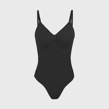 Deep V Bodysuit with Push-Up &amp; Tummy Control Trendy