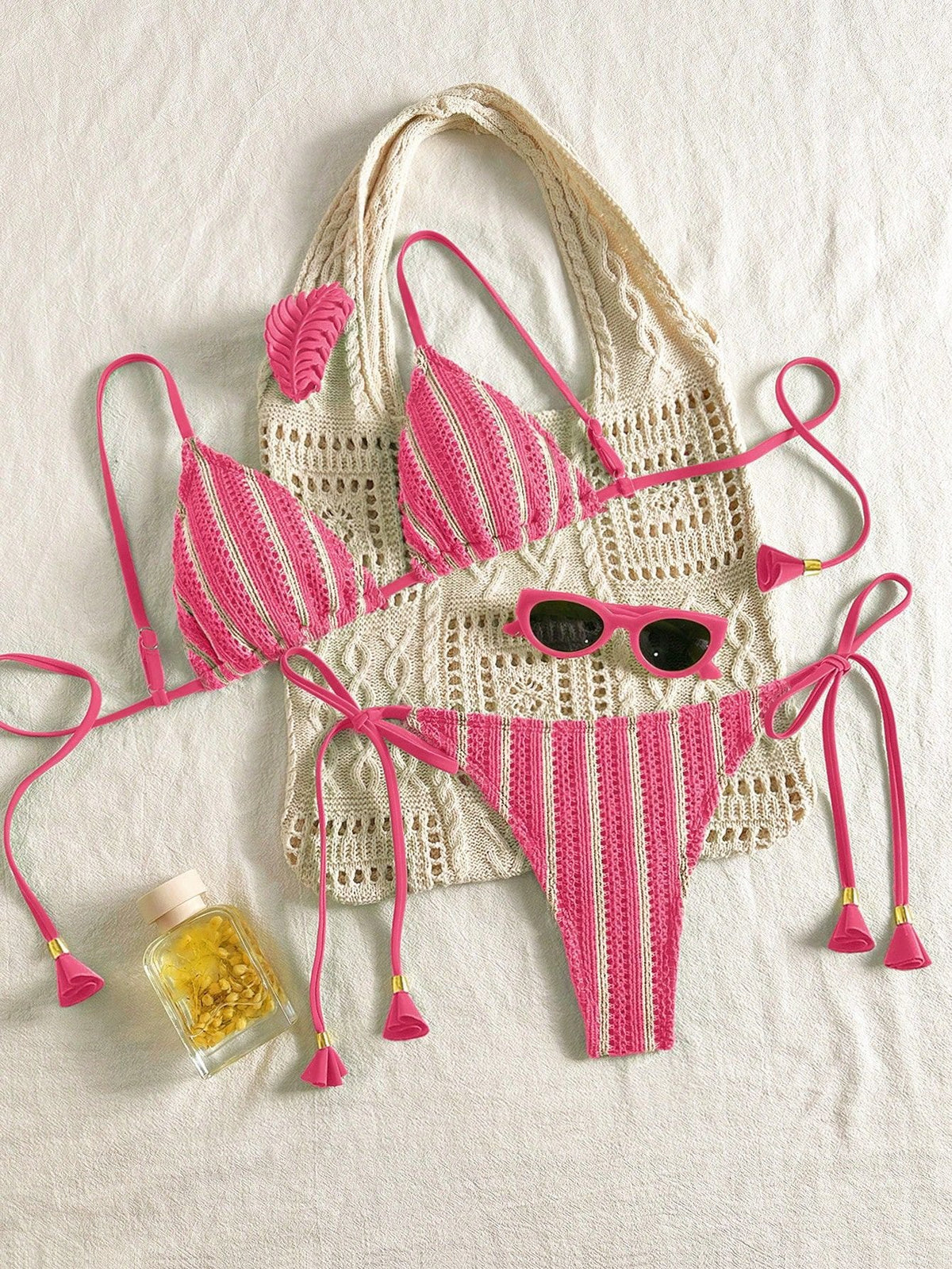 Bikini Set Special Multi color Double Strap Swimsuit Women&