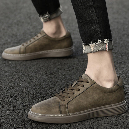 Plus Size Frosted Cowhide Board Shoes Men&
