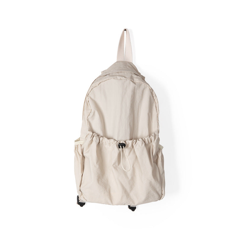 Waterproof drawstring backpack female, versatile and lightweight travel large capacity student book bag, backpack purse nylon lightweight