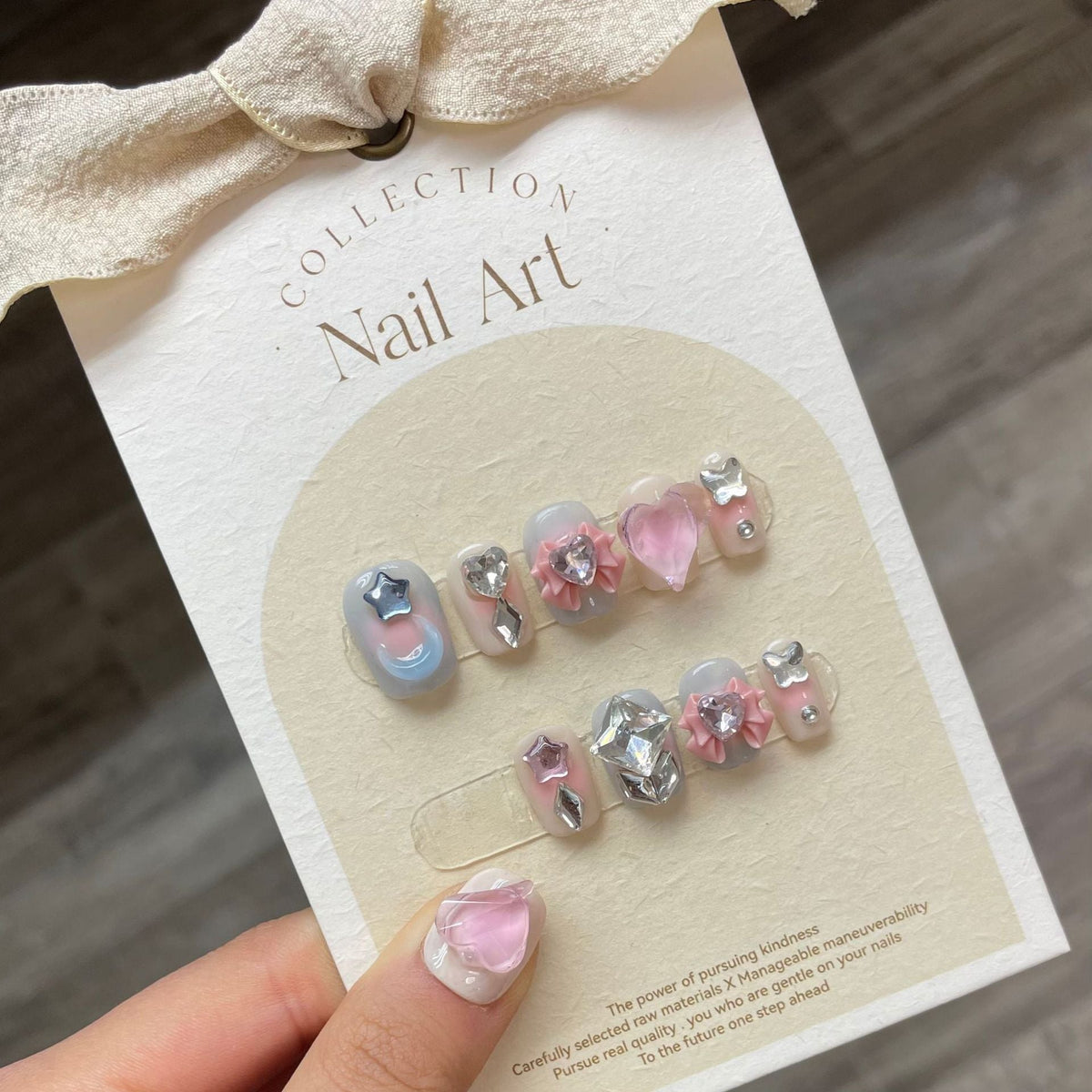 1022- Handmade press on nails fake nails removable