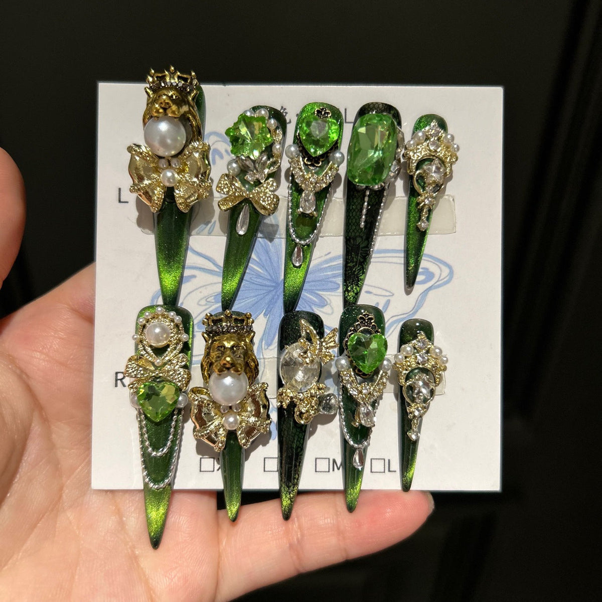 0975- Handmade press on nails fake nails removable