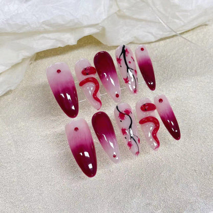 0937- Handmade press on nails fake nails removable