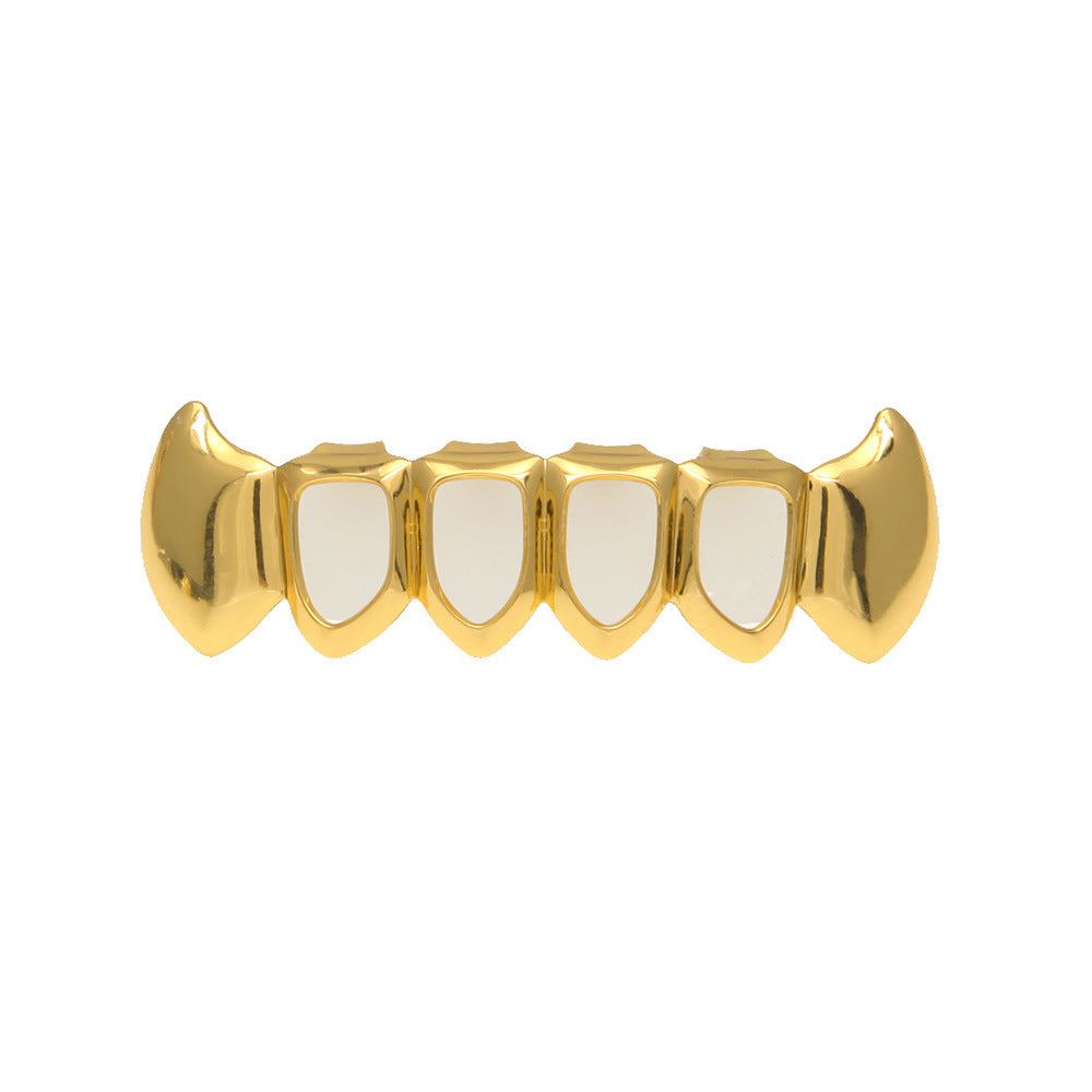 Hip-hop polished braces with gold electroplating