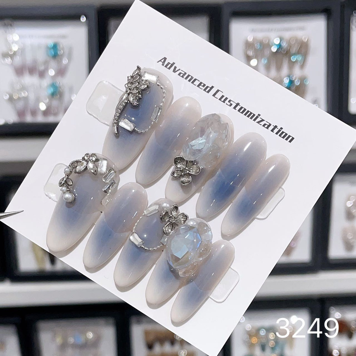 1025- Handmade press on nails fake nails removable