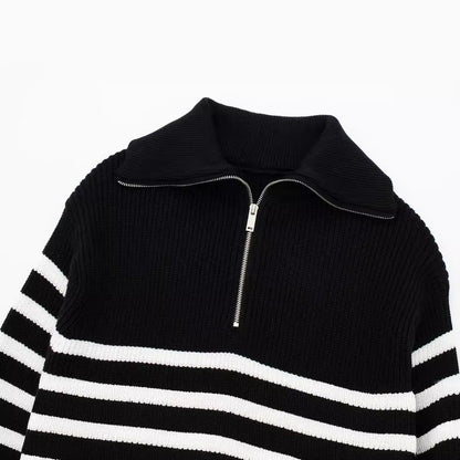 Casual All-match Open Collar Wool Sweater