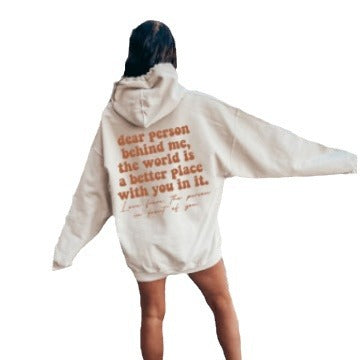 Drop-shoulder Sleeve Rib Hooded Sweater
