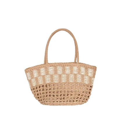 Hollow-Out Handwoven Straw Bag – Women&