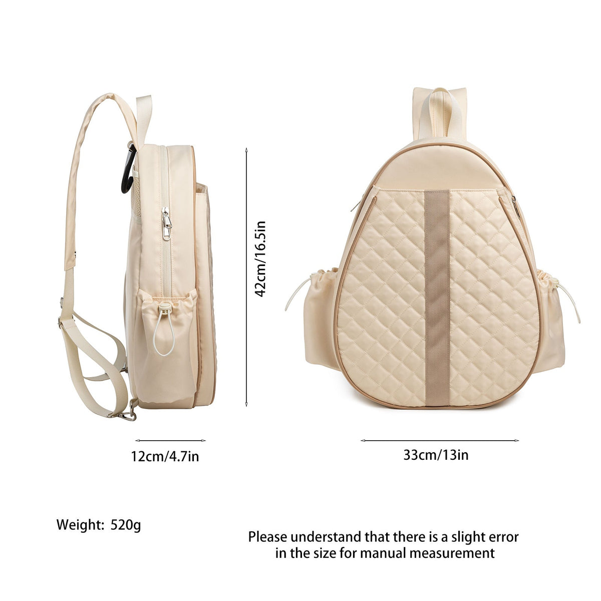 Crossbody lightweight multifunctional unisex waterproof tennis racket bag, tennis badminton backpack purse,