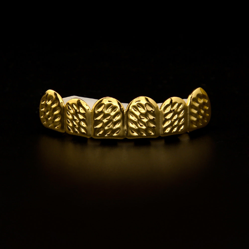 Hip-hop polished braces with gold electroplating
