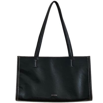 stylish tote bag, large capacity shoulder bag, tote bag chic, casual women&