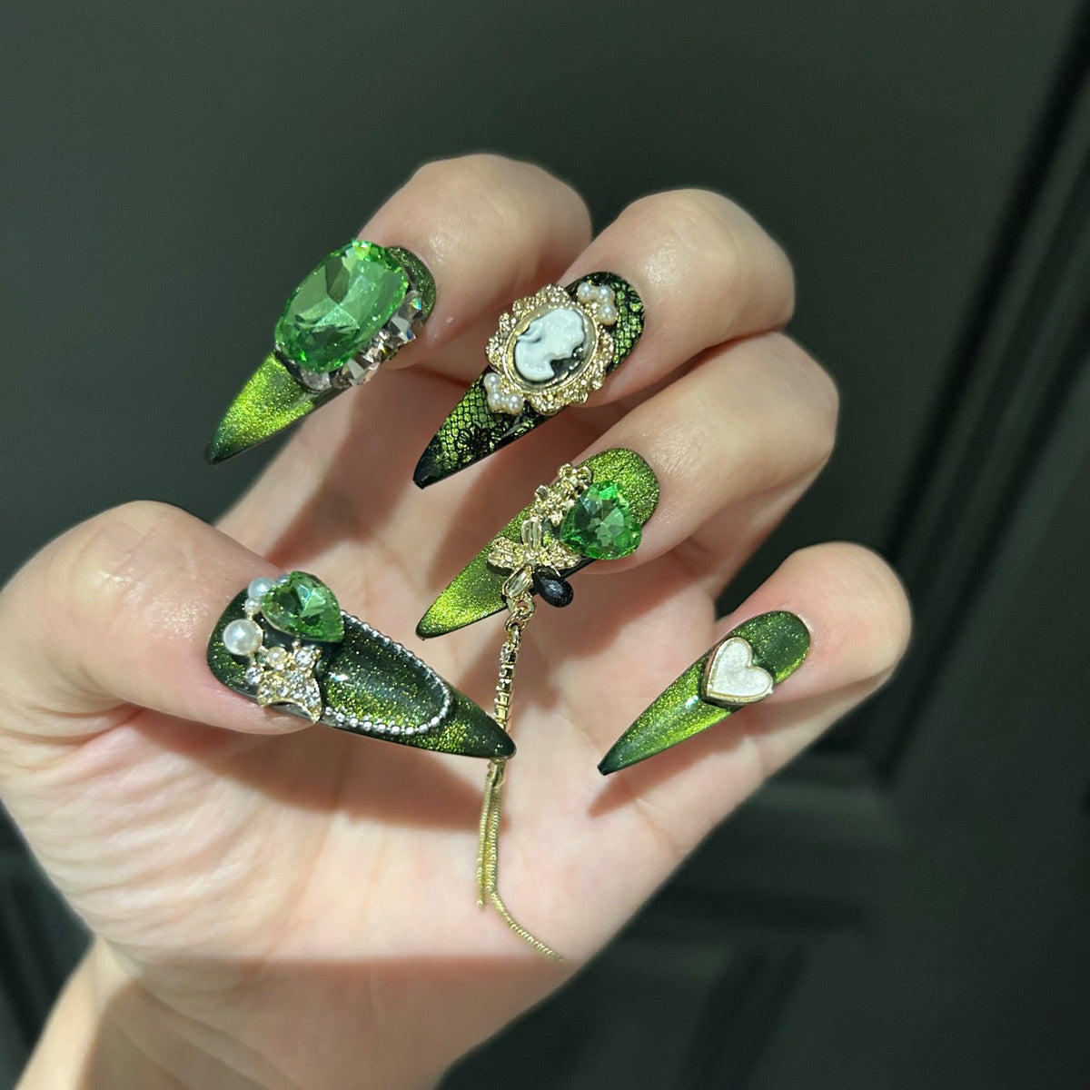 0974- Handmade press on nails fake nails removable