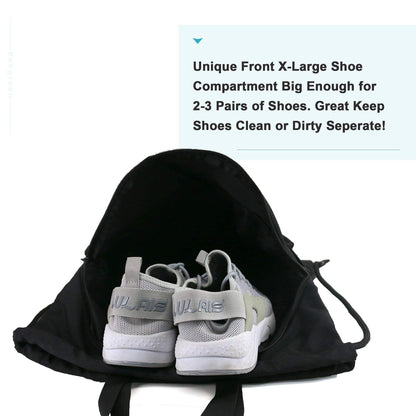 Basketball football drawstring backpack, drawstring backpack with shoe compartment, sports belt pocket sports equipment bag