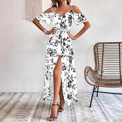 Floral Asymmetrical Maxi Dress