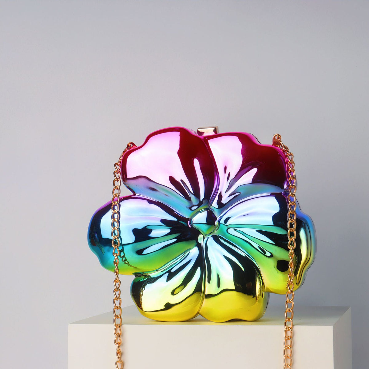 Elegant Flower Gold Acrylic Bag – Mini Dinner Bag &amp; Prom Bag for Weddings, Parties, and Evenings