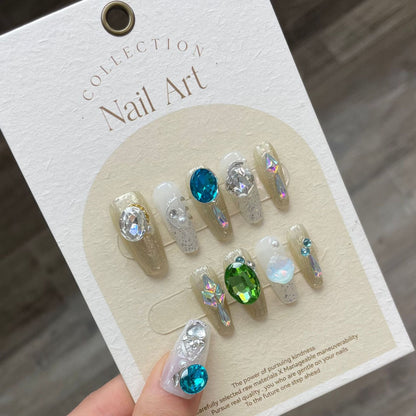 0938- Handmade press on nails fake nails removable