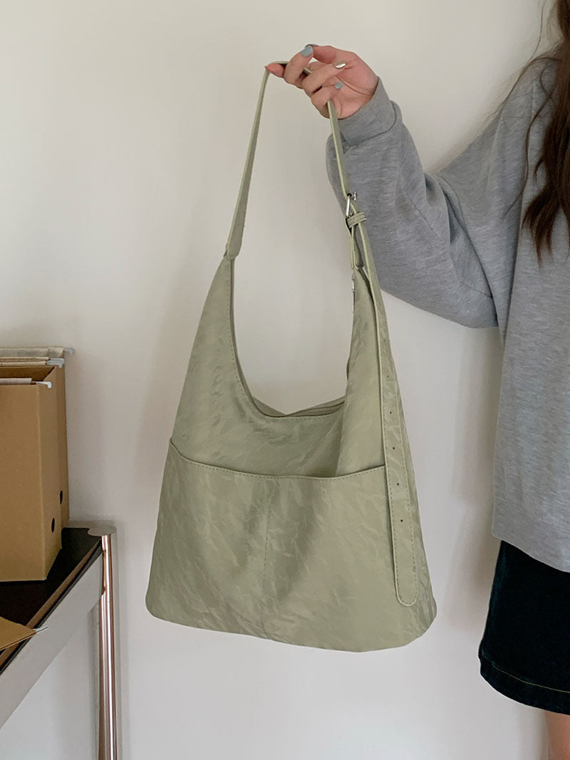 Soft large capacity hobo bag, women&