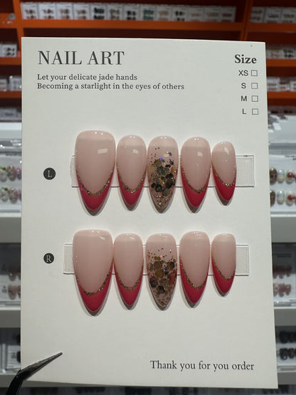Christmas handmade nail wear temperament gentle nail art nail patch