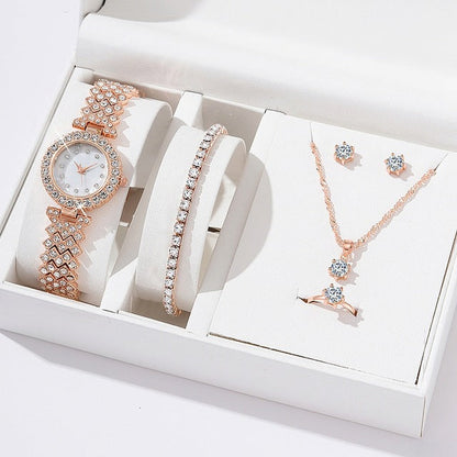 Rhinestone Quartz Bracelet Watch