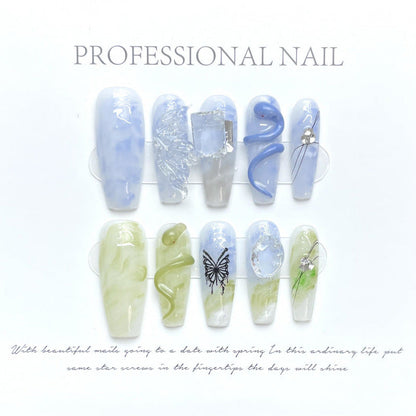 0937- Handmade press on nails fake nails removable