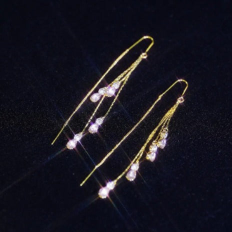 Green Crystal Ear Threads