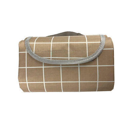Spring outing thickened picnic mattress, outdoor camping mattress portable outing, plaid floor mat