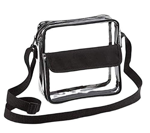 Transparent PVC Shoulder Crossbody Bag - Durable Storage Bag for Travel, Beach, Stadium Events &amp; More