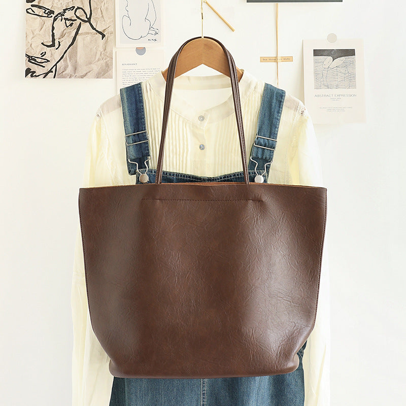 Elegant Soft PU Large Bag 2in1 – Retro Women&