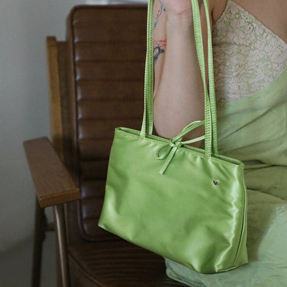 Minimalist design tote purse, solid color large capacity tote bag versatile commuter, portable shoulder bag