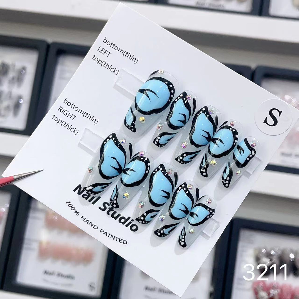 1025- Handmade press on nails fake nails removable