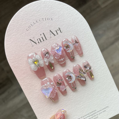 1024- Handmade press on nails fake nails removable