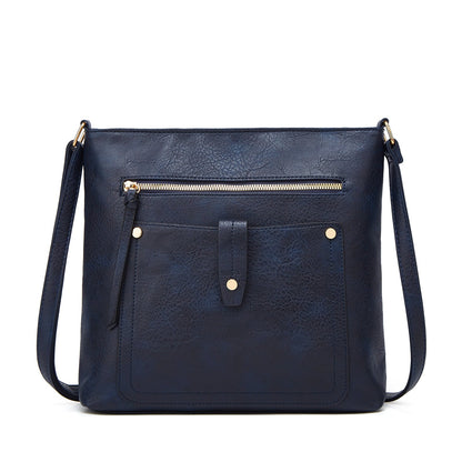 Small crossbody bag, stylish simple splicing shoulder bag, multi-functional portable bag