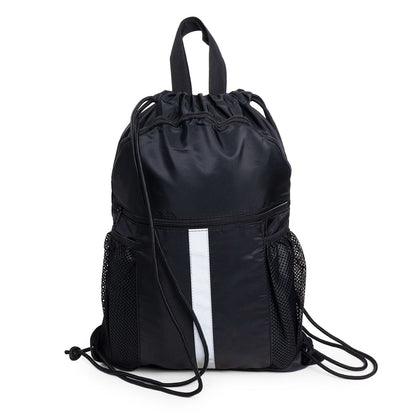 Basketball football drawstring backpack, drawstring backpack with shoe compartment, sports belt pocket sports equipment bag
