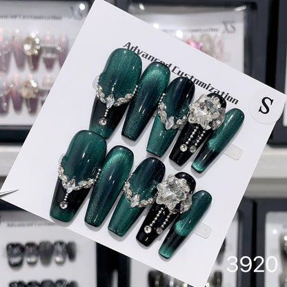 1025- Handmade press on nails fake nails removable