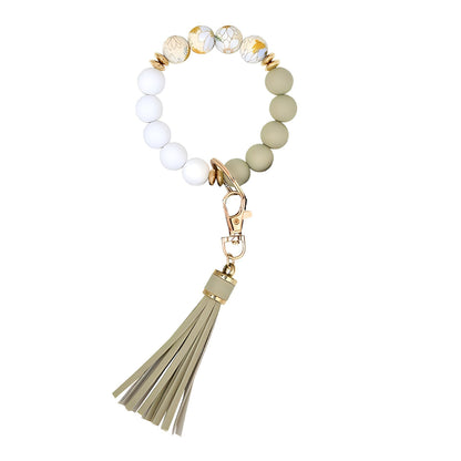 PU Tassel Keychain Women&