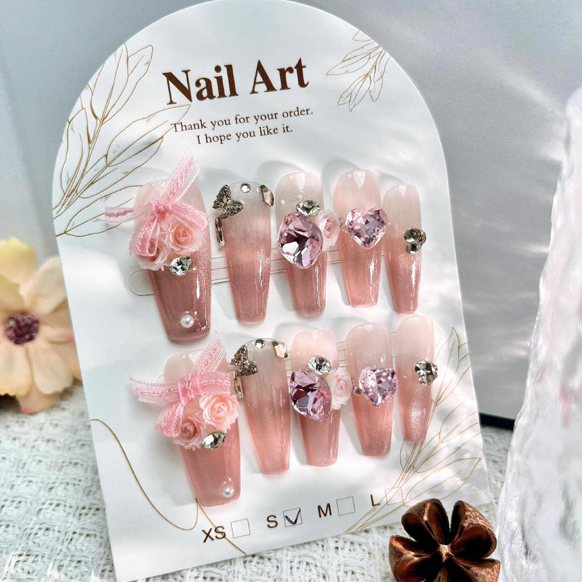 1032- Handmade press on nails fake nails removable
