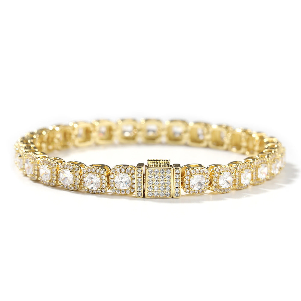 Iced Out Tennis Chain Cubic Zirconia CZ Hip Hop Necklace