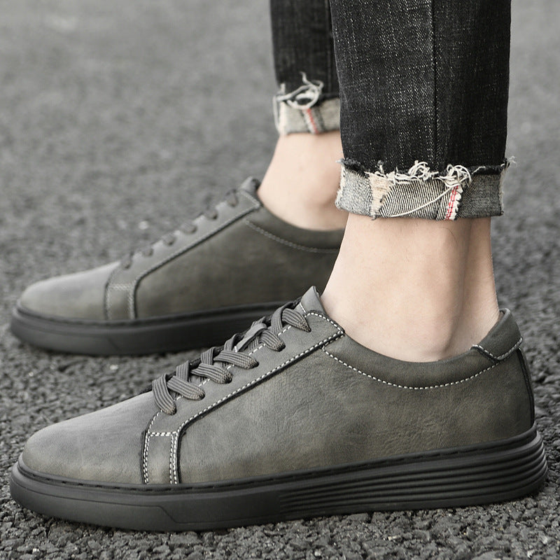 Plus Size Frosted Cowhide Board Shoes Men&