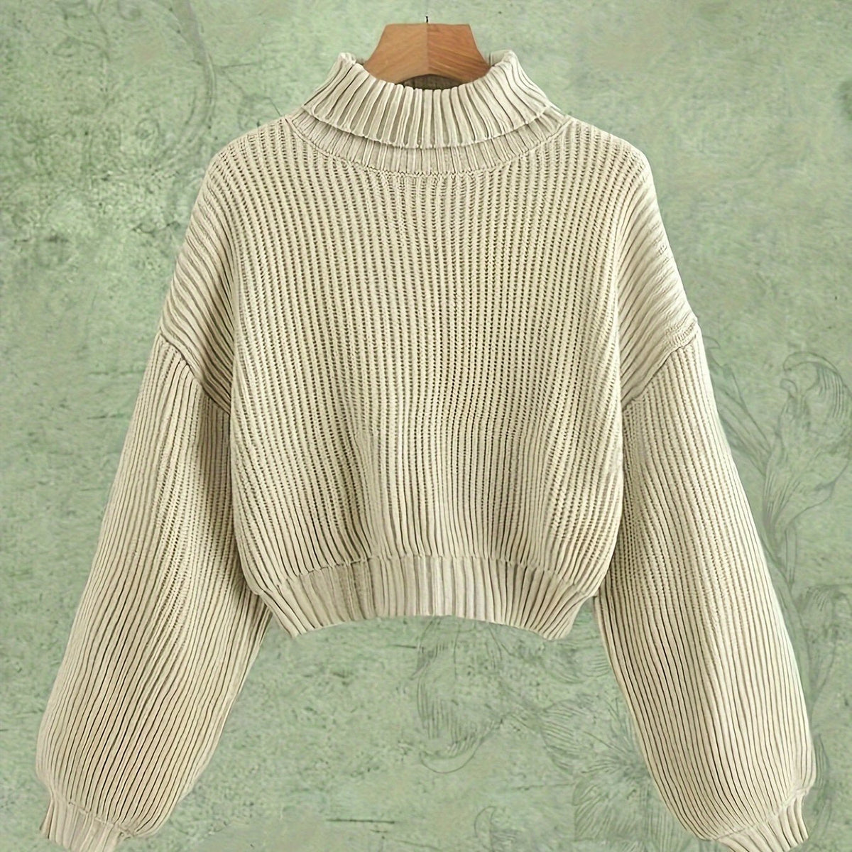 Turtle Neck Elegant Long Sleeve Sweater