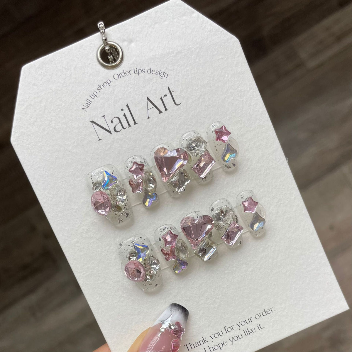 1022- Handmade press on nails fake nails removable
