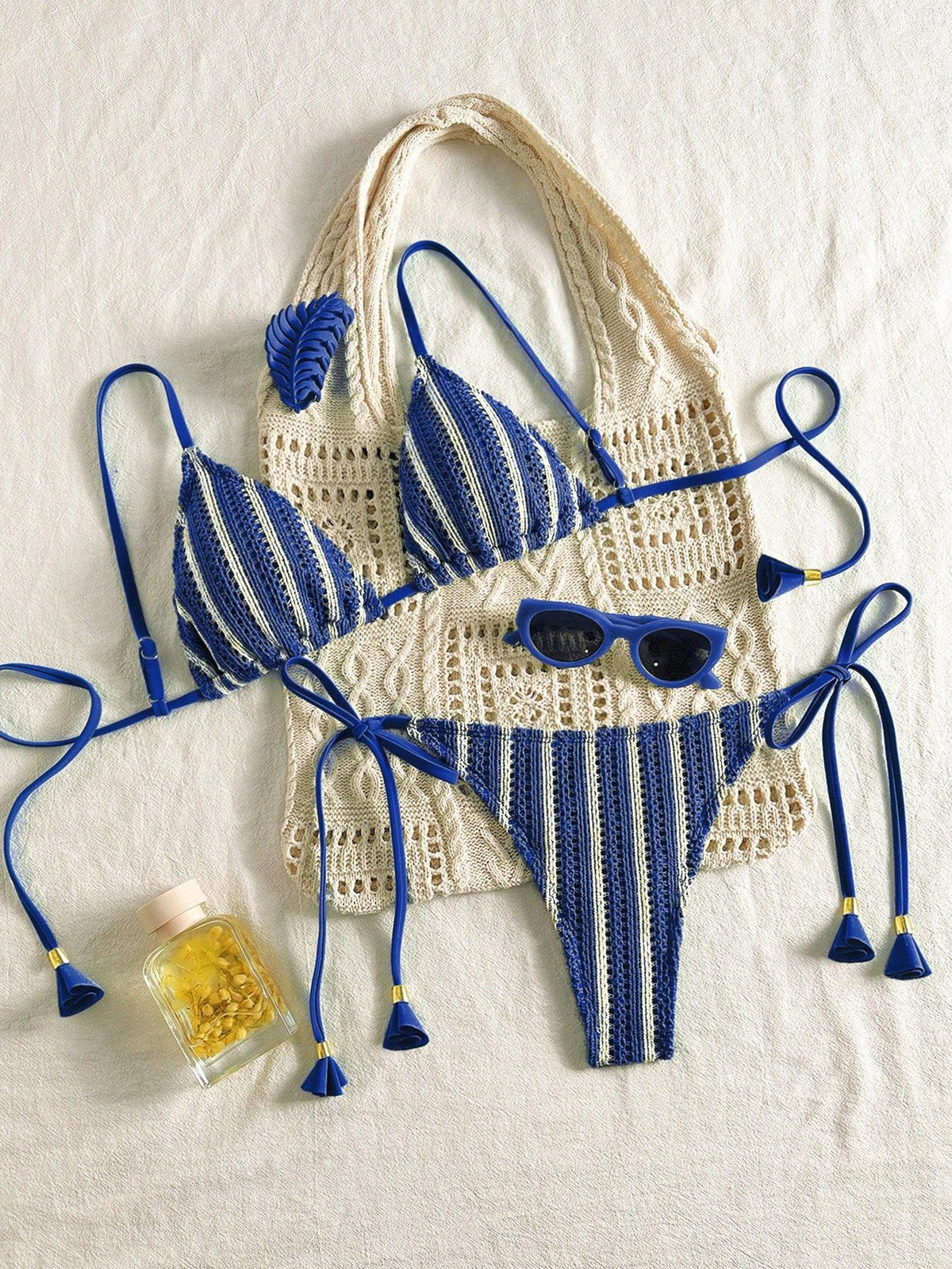 Bikini Set Special Multi color Double Strap Swimsuit Women&