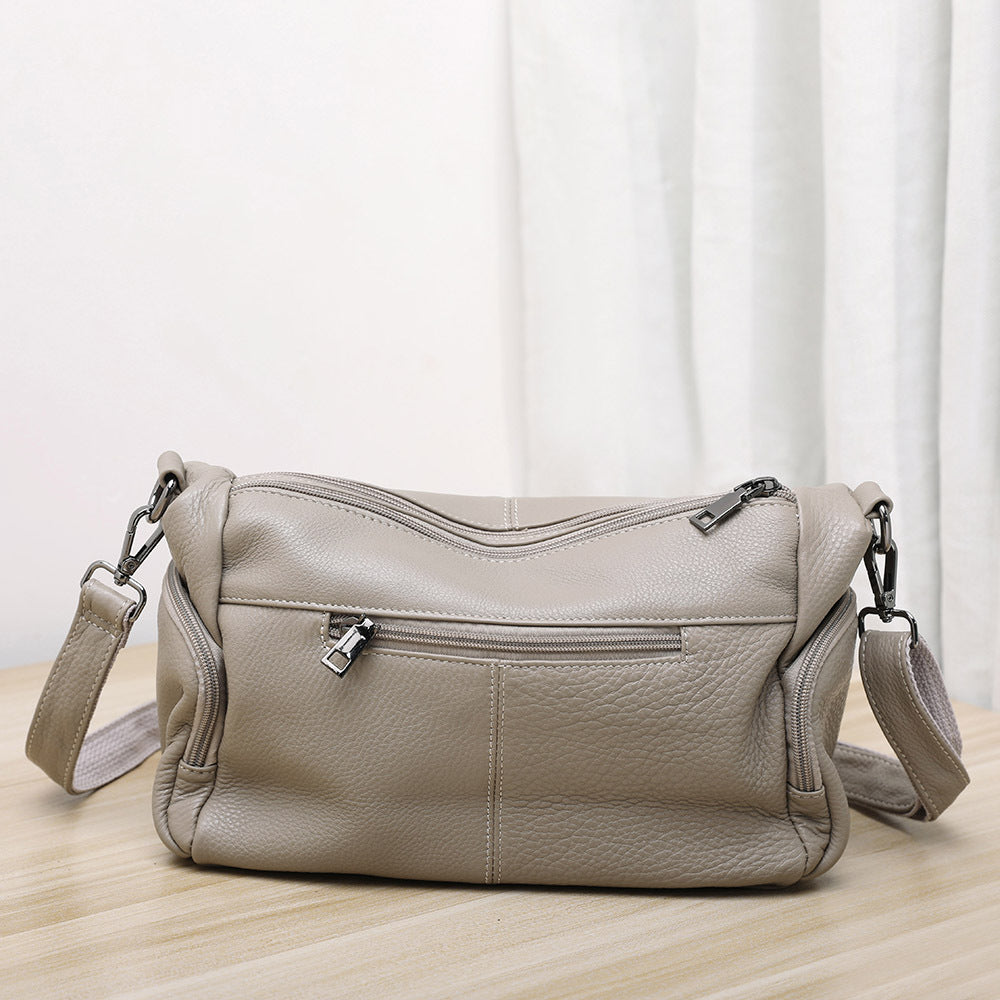 Elegant Genuine Leather Shoulder Bag – Stylish Crossbody &amp; Underarm Mommy Bag hobo