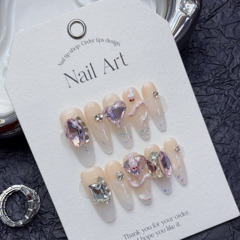 1023- Handmade press on nails fake nails removable