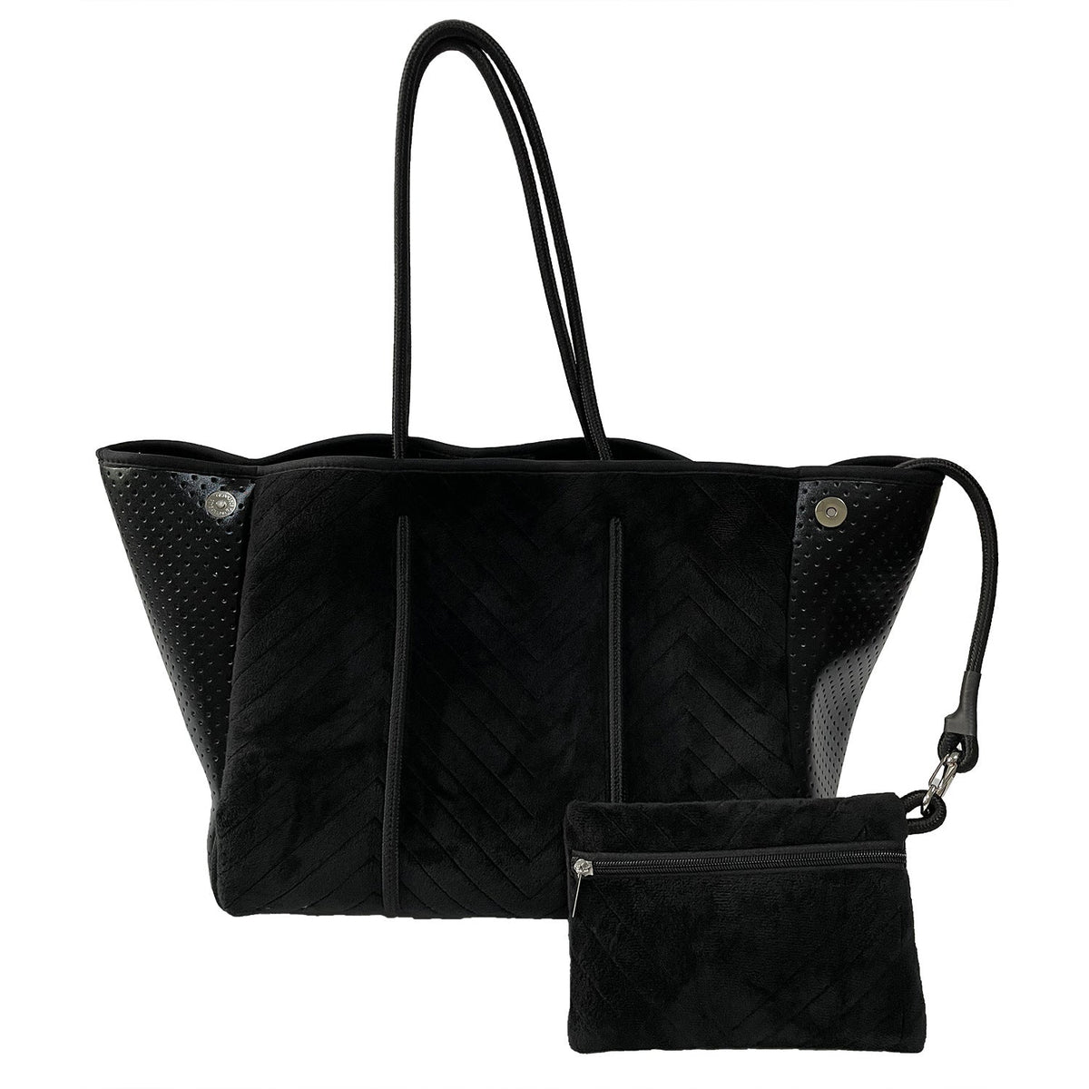 Neoprene Perforated Tote Set – Mother-Child Beach Bag, Water-Resistant Gym &amp; Swim Duffle